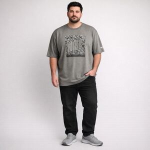 Nike Graphic Tee Gray Short Sleeve XXL Nwot T-shirt